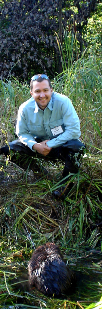 Chad with live captured Beaver in KY.