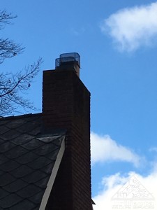 HY-C Raccoon Screens installed on chimney flues.