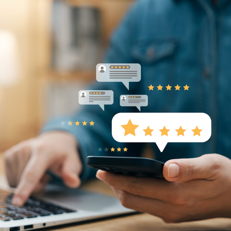 Customer Satisfaction Survey Concept, Users Rate Service Experie
