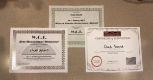 Chad Soard's 2018 WCT Certificates