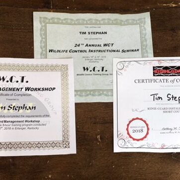 2018 WCT Certificates Tim Stephan Tim Stephan's 2018 WCT Certificates
