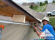 Tim installing cross braces for the new fascia board to secure to