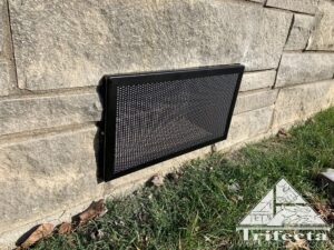 Close up of XclusionPro foundation vent guard install